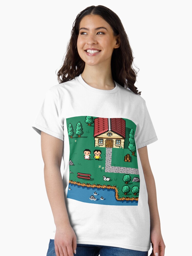 Thumbnail 1 of 7, Classic T-Shirt, Country Couple Pixelart designed and sold by djspacegr.