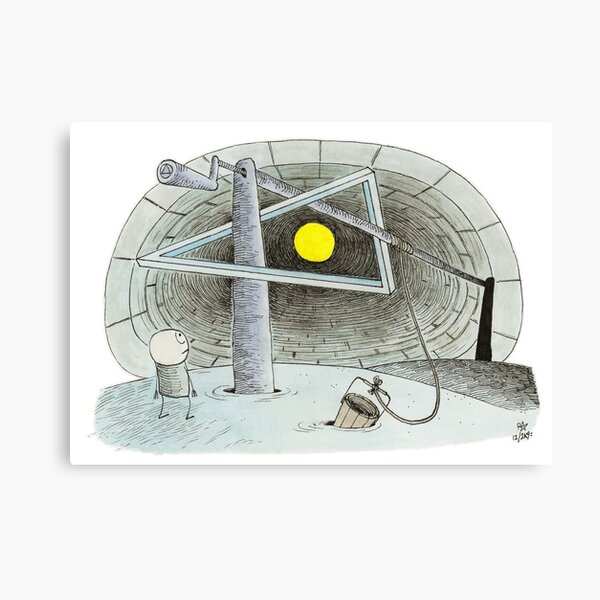 Raymondo and a Well Canvas Print