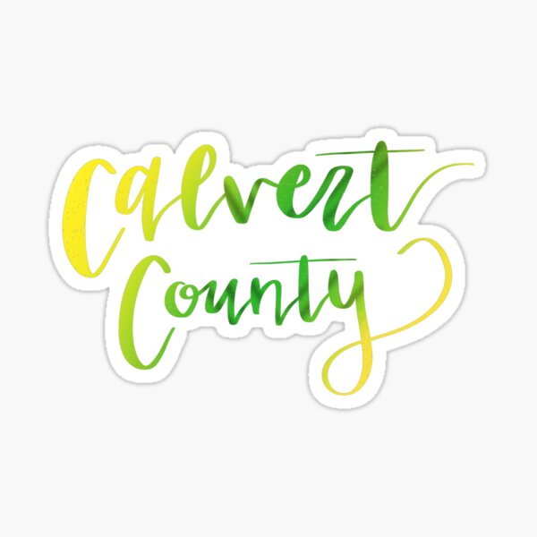 "Calvert County" Sticker by kcox96 Redbubble