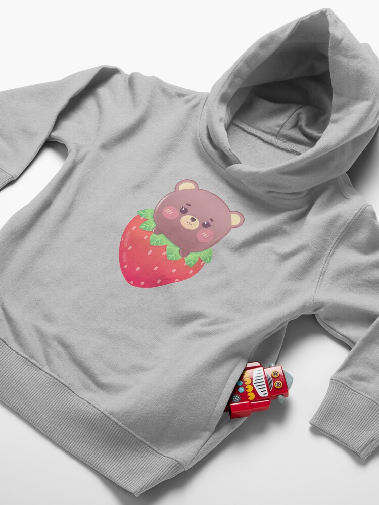 Alternate view of Cute StrawBearry Toddler Pullover Hoodie