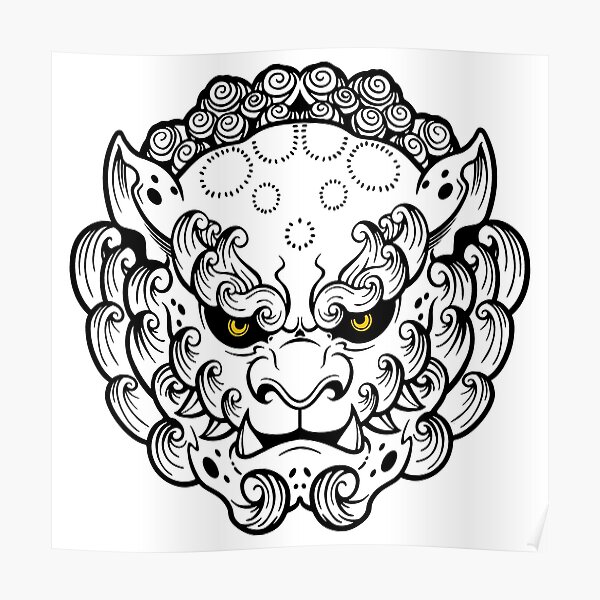 "Komainu / Foo Dog " Poster for Sale by Kumabushi Redbubble