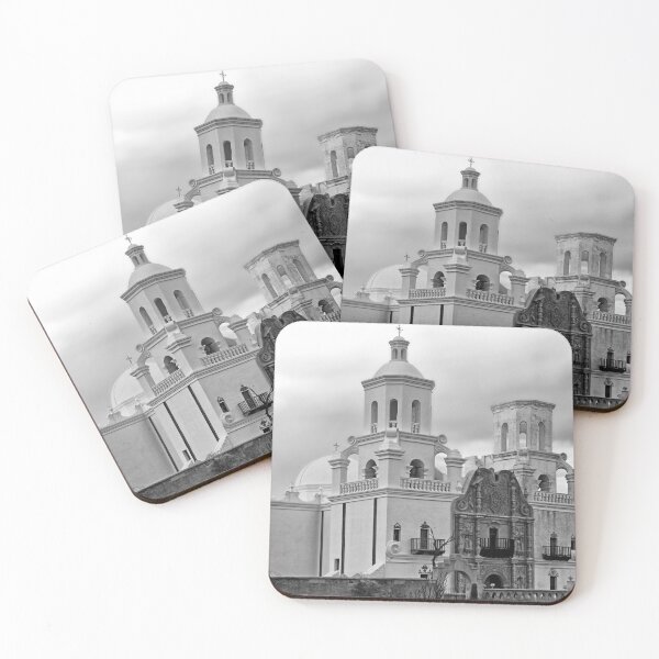 Item preview, San Xavier del Bac at Dusk BW designed and sold by marybedy.