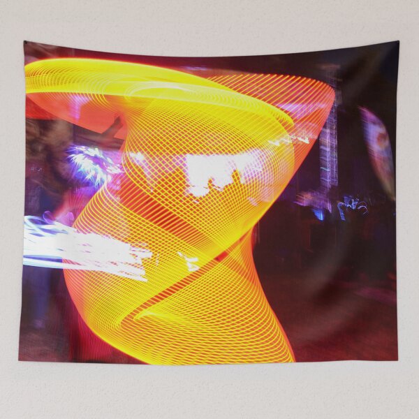 Item preview, Poi spinning photograph at night - WelshDesigns designed and sold by welshdesigns.
