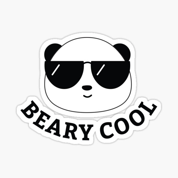 Beary Cool Panda Sticker