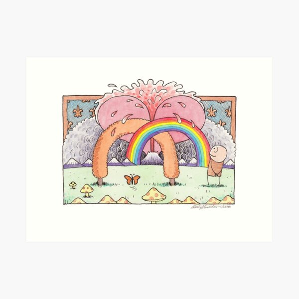 Raymondo and the Love Volcano Art Print