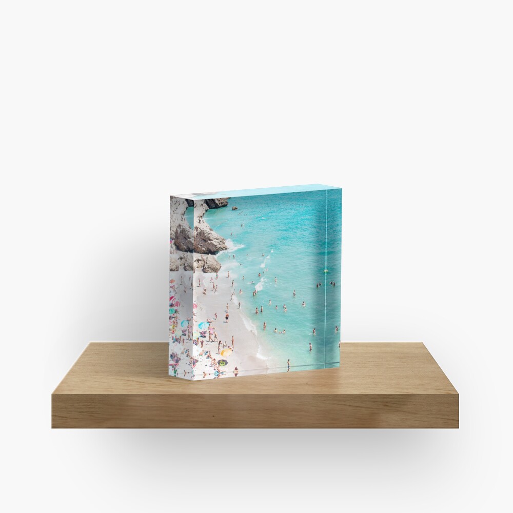 Coastal, Beach art, Blue Water, Sea, Ocean Acrylic Block