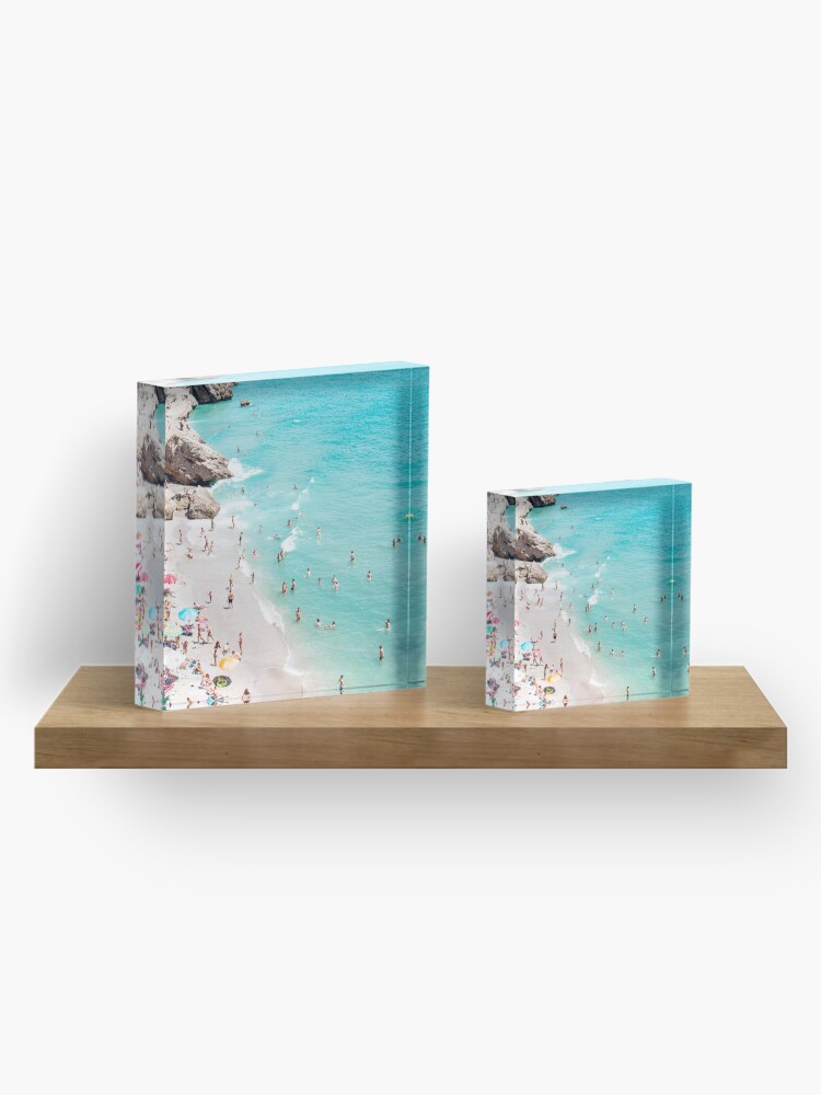 Alternate view of Coastal, Beach art, Blue Water, Sea, Ocean Acrylic Block