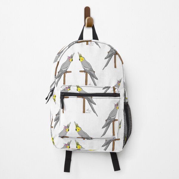 Item preview, Crazy Bird Man with Cockatiels designed and sold by Laughing Parrot Studio.