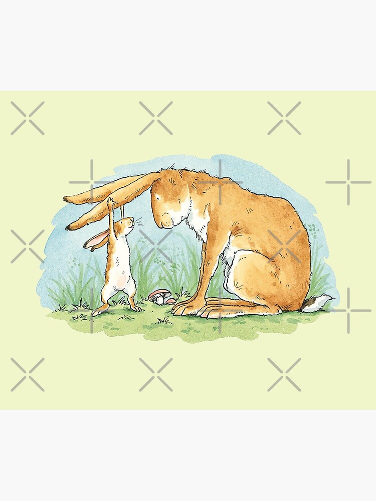 Thumbnail 6 of 6, Throw Blanket, Guess How Much I Love You classic rabbit illustration designed and sold by Ethereal-Enigma.