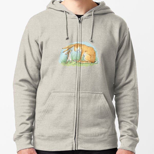 Guess How Much I Love You classic rabbit illustration Zipped Hoodie