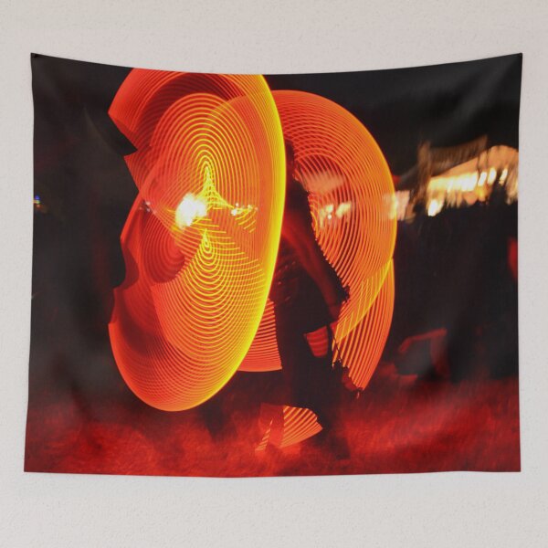 Item preview, Poi spinning photograph at night - WelshDesigns designed and sold by welshdesigns.