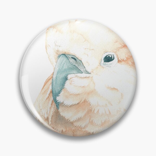 Item preview,  salmon-crested cockatoo watercolor portrait muluccan cacatua parrot designed and sold by L'Atelier Oranjade.