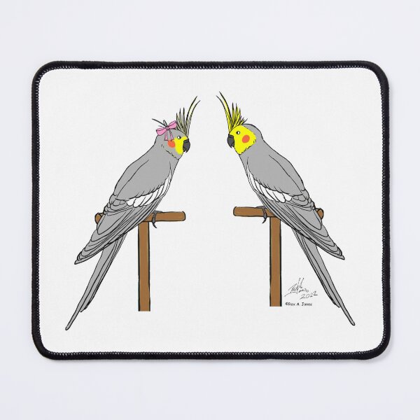 Item preview, Crazy Bird Lady with Cockatiels designed and sold by Laughing Parrot Studio.