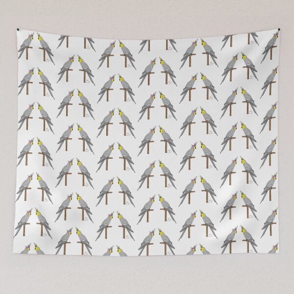 Item preview, Crazy Bird Lady with Cockatiels designed and sold by Laughing Parrot Studio.