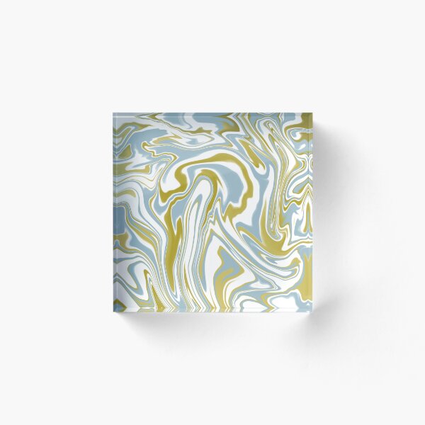 Item preview, Blue and Gold Marble designed and sold by inkycreations.