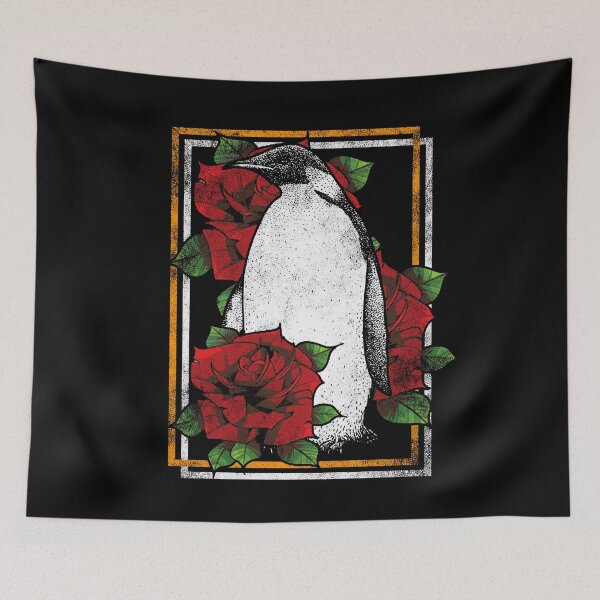 Item preview, King penguin with roses designed and sold by Mila1946.