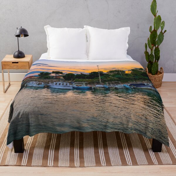 Item preview, Seaport Summer Sunset Boats designed and sold by eleonoraingrid.