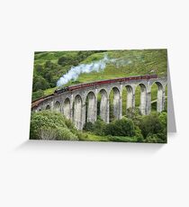 The Jacobite crossing Glenfinnan Viaduct Greeting Card