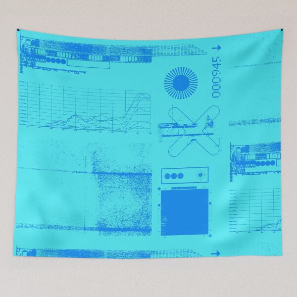 Item preview, Blue Grunge Screenprint  designed and sold by AshTreeCrtvCo.