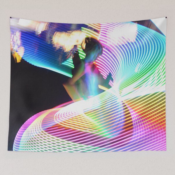 Item preview, Poi spinning photograph at night - WelshDesigns designed and sold by welshdesigns.