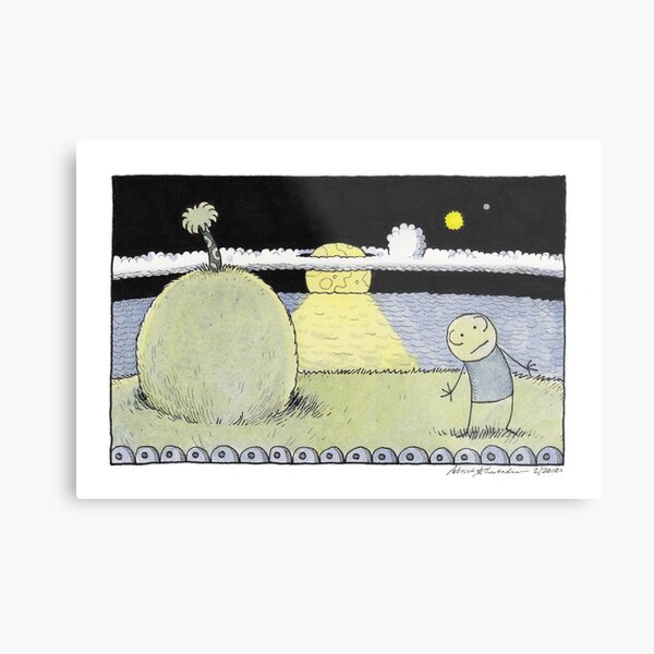 Raymondo Leaning in the Moonlight Metal Print
