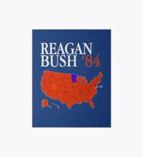 Reagan Bush '84 Retro Logo Red White Blue Election Map Ronald George 1984 84 Red States Electoral College Art Board
