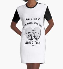 Vestido camiseta Gira mundial de Harmine Jam Band de Kaine y Biden