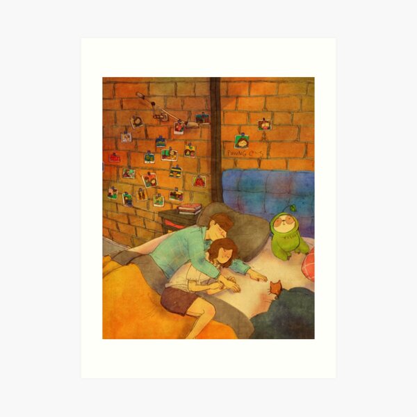 Napping together Art Print