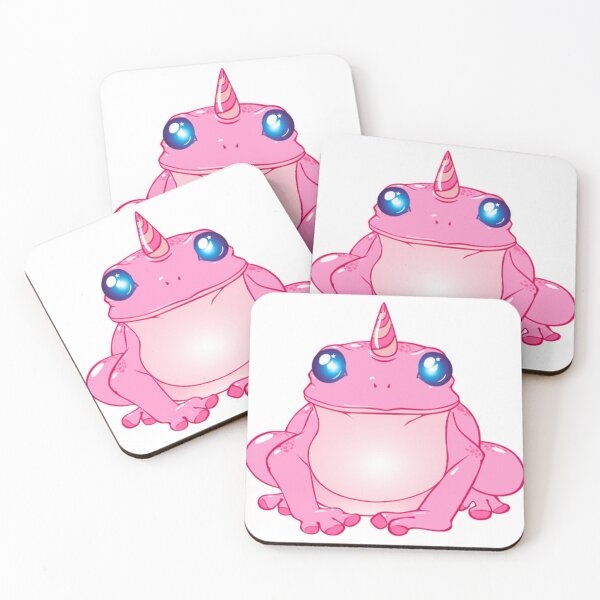 Item preview, Pink Unicorn Frog Sticker Design Cute Animal Sticker designed and sold by BlueMoonBarn.