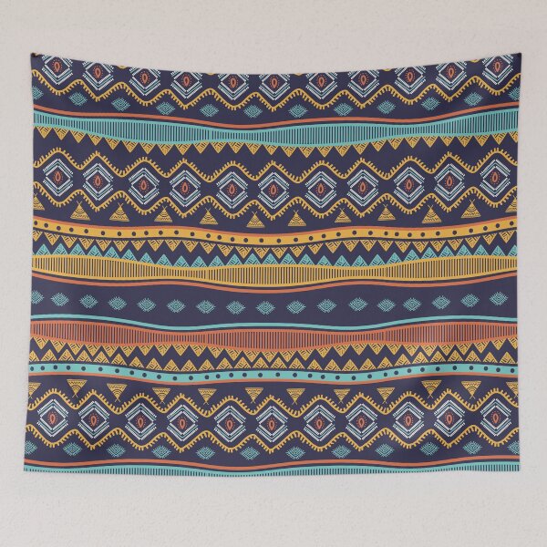 Aperçu de l'œuvre Motif de rayures tribales anciennes créée et vendue par PatternHome.