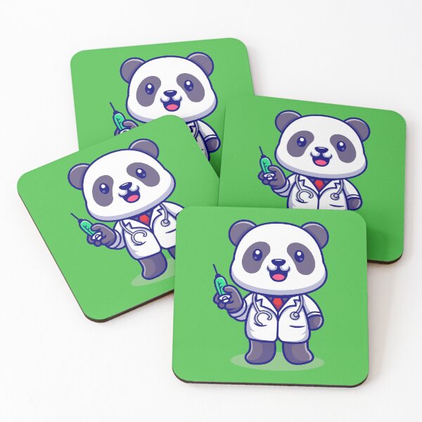Item preview, Cute panda doctor holding a syringe designed and sold by Tobasiano.
