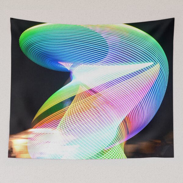 Item preview, Poi spinning photograph at night - WelshDesigns designed and sold by welshdesigns.