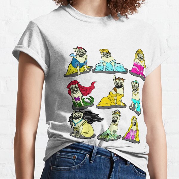 disney princess pug shirt