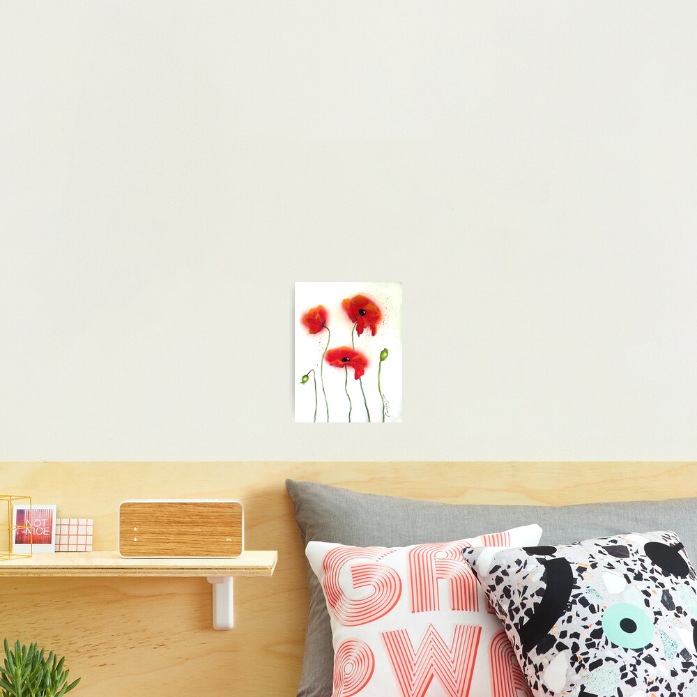 Abstract Red Poppies Photographic Print