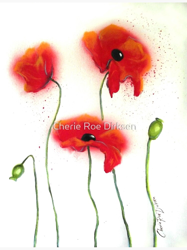 Abstract Red Poppies by cheriedirksen