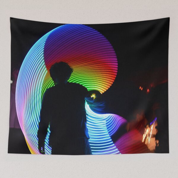 Item preview, Poi spinning photograph at night - WelshDesigns designed and sold by welshdesigns.