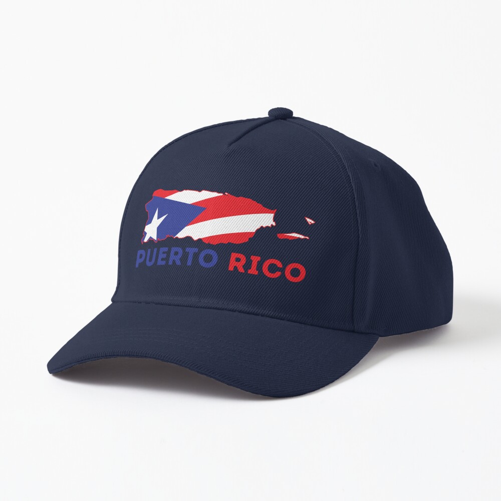 Puerto Rico Baseball Snapback Cap Flag Red, Blue 