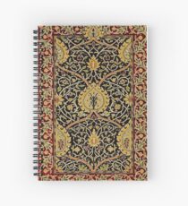 William Morris Floral Persian Carpet Art Print Design Spiral Notebook