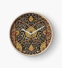 William Morris Floral Persian Carpet Art Print Design Clock