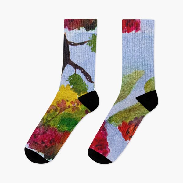 Item preview, Minimalist Watercolor Forest, a Cute, Colorful Landscape designed and sold by Chantellearts.