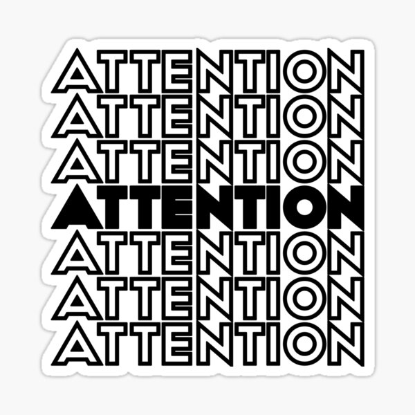 Attention Sticker For Sale By Yuumiah Redbubble 8599