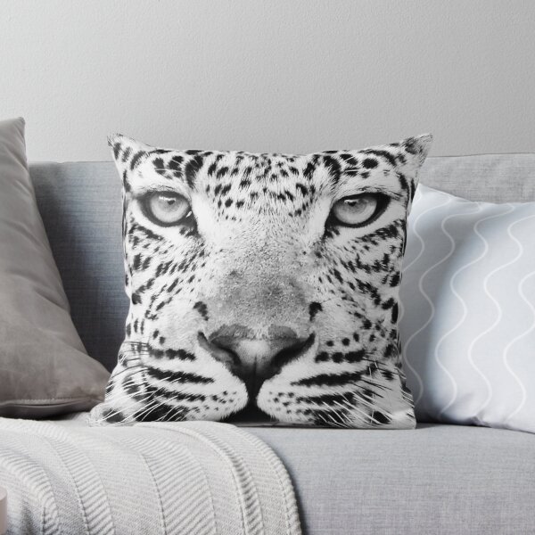 Leopard-Porträt-Druck Dekokissen