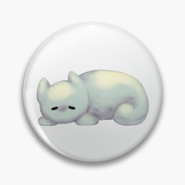 Item preview, Sleepy Slug Cat (white) designed and sold by MonokromeDemon.
