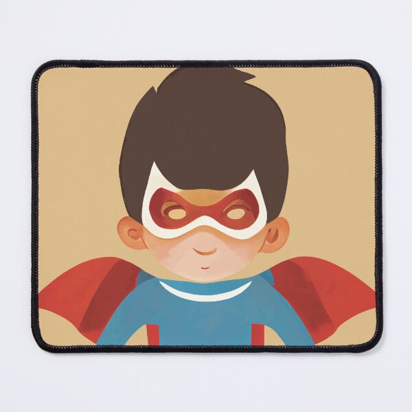 Item preview, Kid superhero with mask and cape designed and sold by MadSwellDesigns.