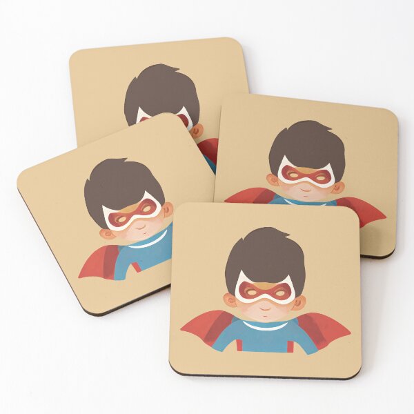 Item preview, Kid superhero with mask and cape designed and sold by MadSwellDesigns.