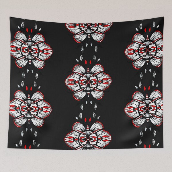 Item preview, Dark ornamental butterfly flower Flor designed and sold by Tereza Skatera.