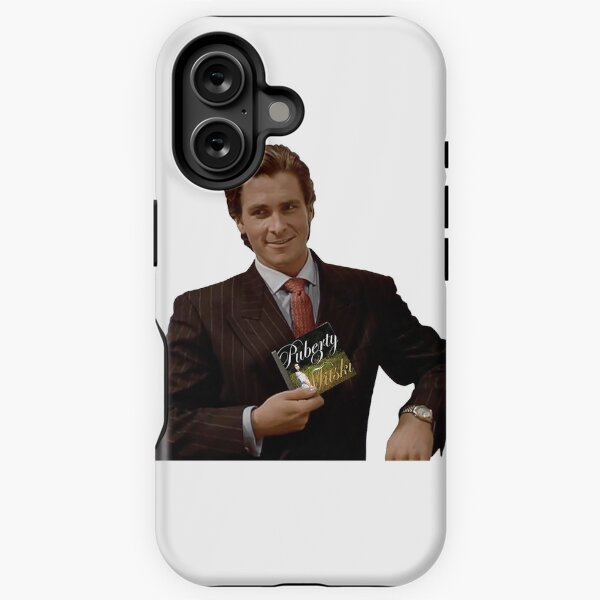 Vista previa del artículo con la obra «patrick bateman sosteniendo el álbum pubertad 2», diseñado y vendido por tetties.