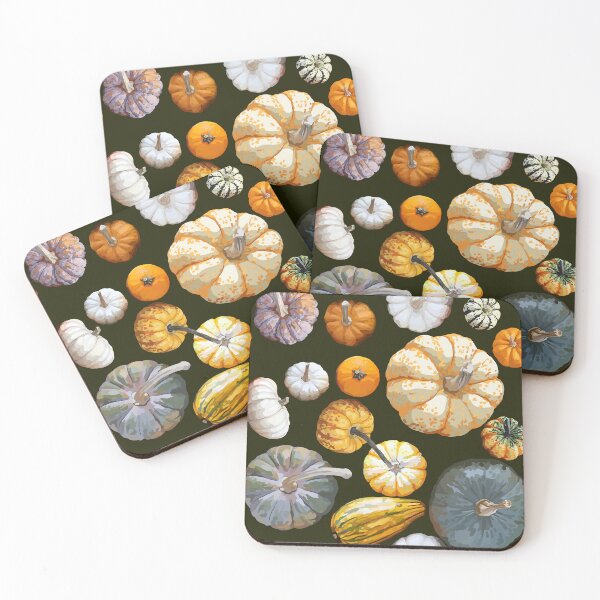 Item preview, Pumpkin Tile 1 (Dark Green) designed and sold by Zia Frazier.