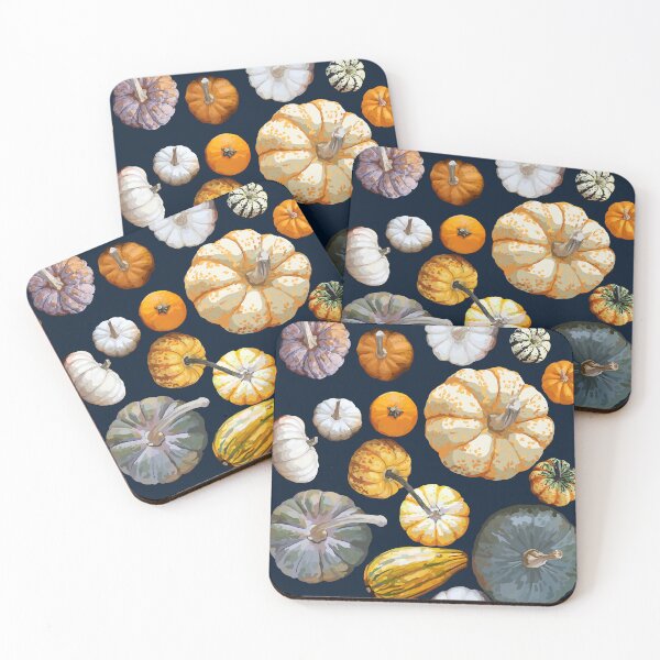 Item preview, Pumpkin Tile 1 (Dark Blue) designed and sold by Zia Frazier.