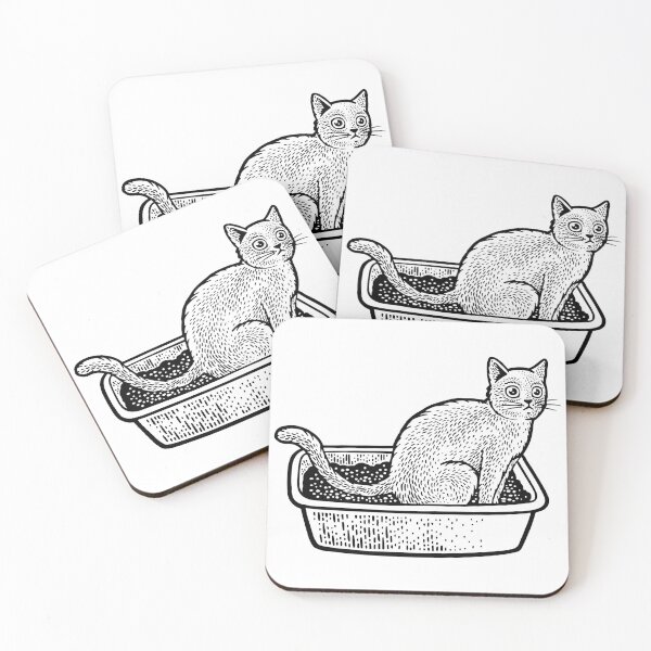 Item preview, Cat on cat toilet designed and sold by IronicEmpire.